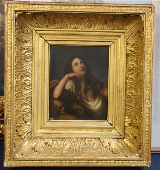 18th century Dutch School The Penitent Magdalene 9 x 6.5in.